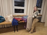 Sophie bei Vorbereitung zur Stiftshuette