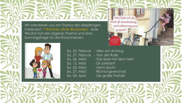 Familienandacht in der Fastenzeit Flyer Rückseite