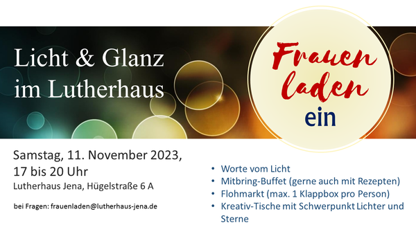 Frauenladen Licht und Glanz im Lutherhaus